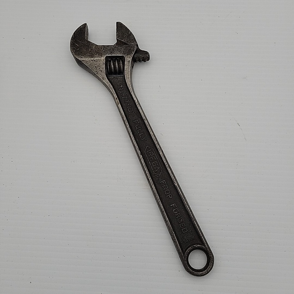 Adjustable Wrench No. 77-10" IREGA Spain Drop Forged Chrome Alloy.